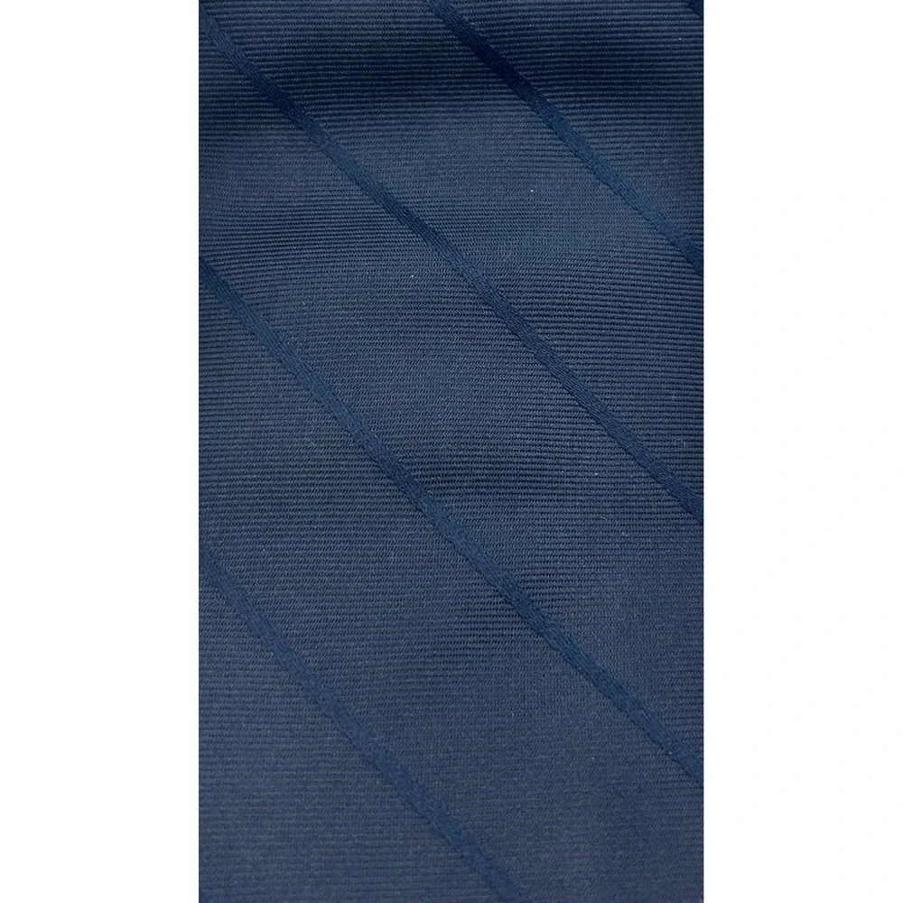 Ketch Mens Vintage Navy Blue Tonal Diagonal Stripe Polyester Necktie Made in USA